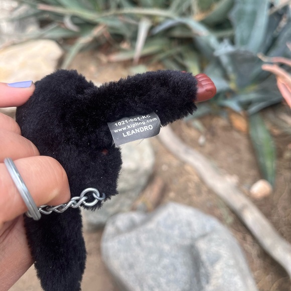 KIPLING | Plush Monkey Keychain - Black with Brown Face - Picture 2 of 2